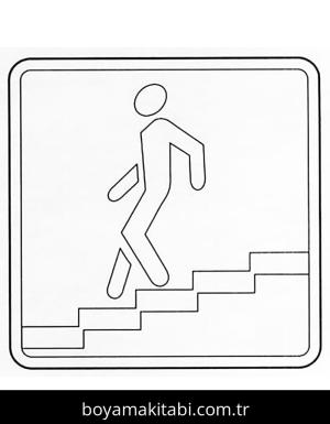 Trafik İşaretleri boyama sayfası – eğitici aktivite, yaratıcılık