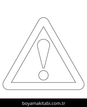 Trafik İşaretleri boyama sayfası – PDF indir, sevimli karakter