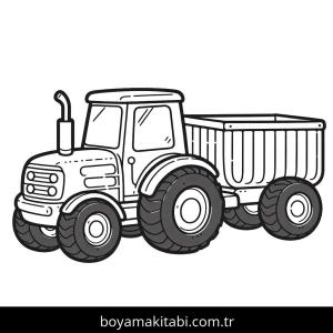 Traktör boyama sayfası – yaratıcılık, eğlenceli etkinlik