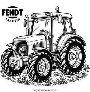 Traktör boyama sayfası – yaratıcılık, eğlenceli etkinlik