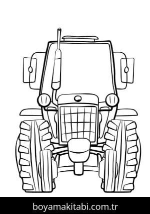 Traktör boyama sayfası – kolay boyama, eğitici aktivite