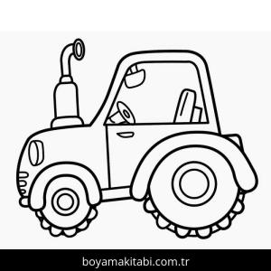 Traktör boyama sayfası – yaratıcılık, eğlenceli etkinlik