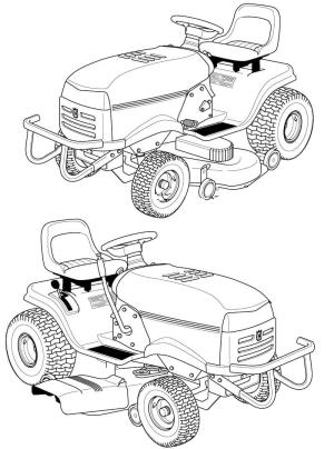 Traktör boyama sayfası,  coloring page, Husqvarna Binen Çim Biçme Makinesi, 