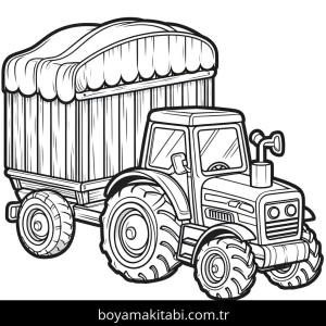 Traktör boyama sayfası – yaratıcılığı geliştirir, keyifli zaman
