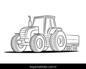 Traktör boyama sayfası – yaratıcılığı geliştirir, keyifli zaman