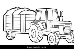 Traktör boyama sayfası – yaratıcılık, eğlenceli etkinlik