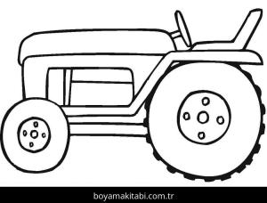 Traktör boyama sayfası – boyama etkinliği, çocuk aktivitesi