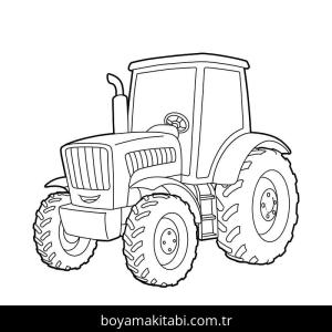 Traktör boyama sayfası – boyama çalışması, yaratıcılığı geliştirir