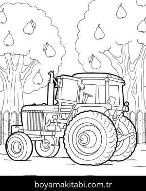Traktör boyama sayfası – ücretsiz yazdır, boyama etkinliği