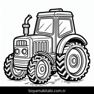 Traktör boyama sayfası – yaratıcılığı geliştirir, keyifli zaman