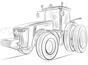 Traktör boyama sayfası,  coloring page, John Deere Traktör, 