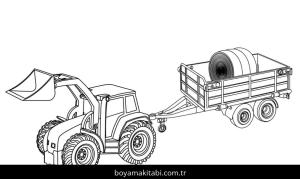Traktör boyama sayfası – ücretsiz yazdır, boyama etkinliği