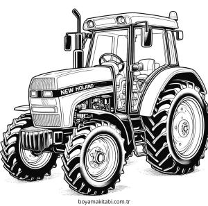 Traktör boyama sayfası – okul öncesi, evde etkinlik