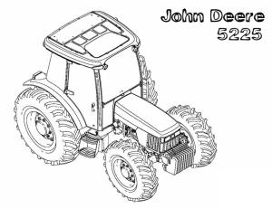 Traktör boyama sayfası,  coloring page, John Deere 5225, 