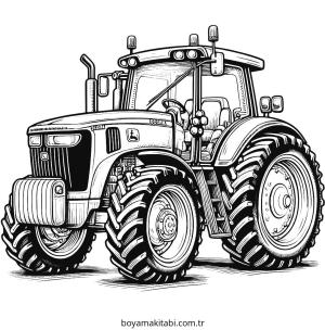 Traktör boyama sayfası – ücretsiz yazdır, boyama etkinliği