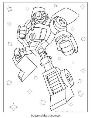 Transformers boyama sayfası – PDF indir, sevimli karakter
