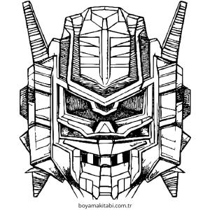 Transformers boyama sayfası – basit çizim, kolay boyama