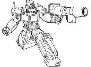 Transformers boyama sayfası, Transformers coloring page, Optimus Prime Fighting, 