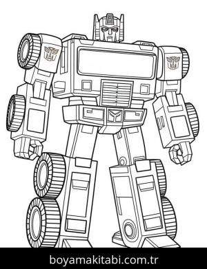 Transformers boyama sayfası – renkli çizimler, okul öncesi