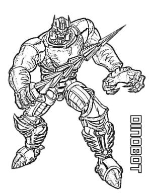 Transformers boyama sayfası, Transformers coloring page, Dinobot, 