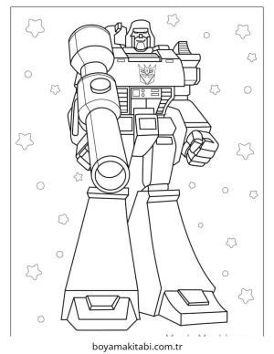 Transformers boyama sayfası – eğitici aktivite, yaratıcılık
