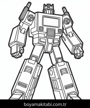 Transformers boyama sayfası – el becerilerini geliştirir, boyama çalışması