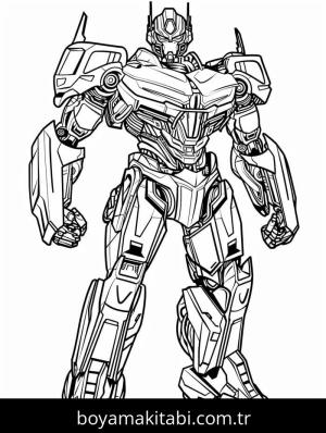 Transformers boyama sayfası – okul öncesi, evde etkinlik