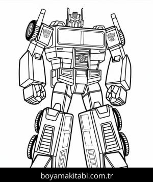 Transformers boyama sayfası – çocuk aktivitesi, PDF indir