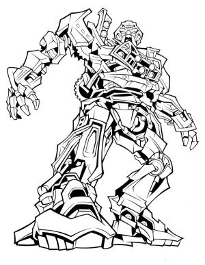 Transformers boyama sayfası, Transformers coloring page, Savaş Tanrısı Decepticon Transformers, 