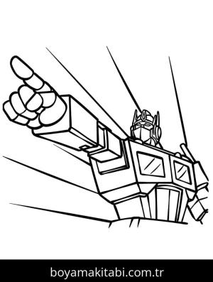 Transformers boyama sayfası – sanatsal çalışma, çocuklar için