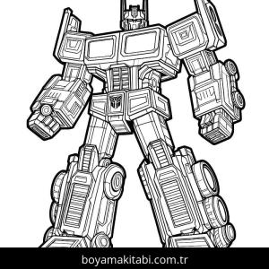Transformers boyama sayfası – el becerilerini geliştirir, boyama çalışması