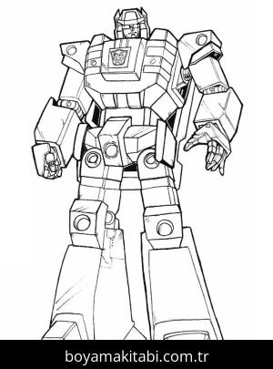 Transformers boyama sayfası – PDF indir, sevimli karakter