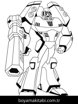 Transformers boyama sayfası – çocuk aktivitesi, PDF indir