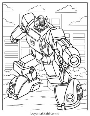Transformers boyama sayfası – okul öncesi, evde etkinlik
