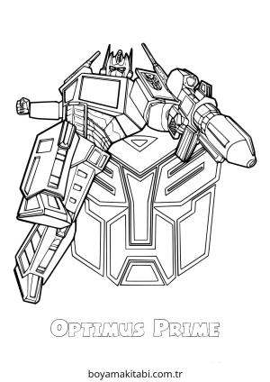 Transformers boyama sayfası – basit çizim, kolay boyama