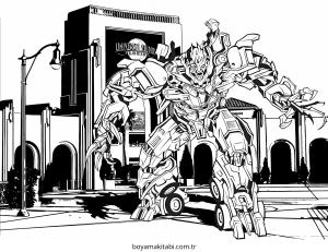 Transformers boyama sayfası – çocuklar için, çizgi film temalı