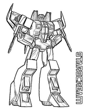 Transformers boyama sayfası, Transformers coloring page, Animasyonlu Transformers Starscream, 