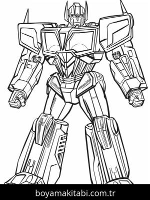 Transformers boyama sayfası – çocuklar için, çizgi film temalı