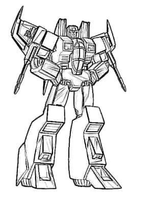 Transformers boyama sayfası, Transformers coloring page, Uçan Decepticon Transformer, 