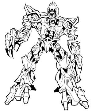 Transformers boyama sayfası, Transformers coloring page, Transformers Filminden Megatron’un çizimi, 