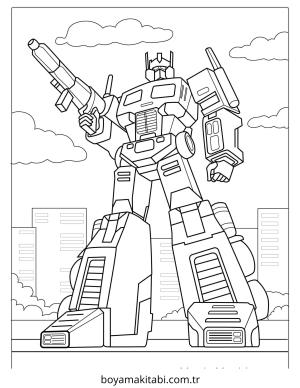 Transformers boyama sayfası – boyama etkinliği, çocuk aktivitesi