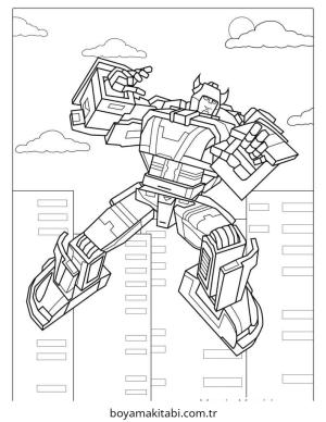 Transformers boyama sayfası – okul öncesi, evde etkinlik