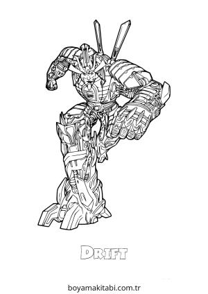 Transformers boyama sayfası – eğlenceli etkinlik, el becerilerini geliştirir