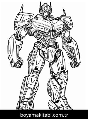 Transformers boyama sayfası – sanatsal çalışma, çocuklar için
