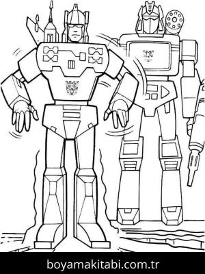 Transformers boyama sayfası – kolay boyama, eğitici aktivite