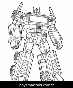 Transformers boyama sayfası – eğitici aktivite, yaratıcılık