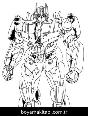 Transformers boyama sayfası – PDF indir, sevimli karakter