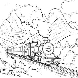 Tren boyama sayfası,  coloring page, Tren çiz kolay, 