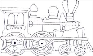 Tren boyama sayfası,  coloring page, Normal Tren, 