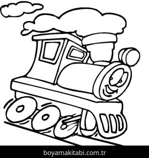 Tren boyama sayfası – boyama çalışması, yaratıcılığı geliştirir